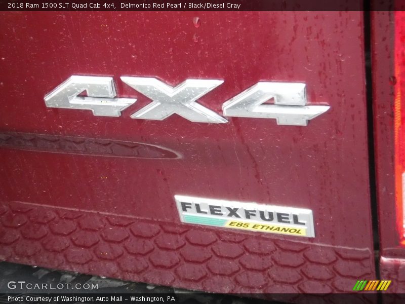Delmonico Red Pearl / Black/Diesel Gray 2018 Ram 1500 SLT Quad Cab 4x4