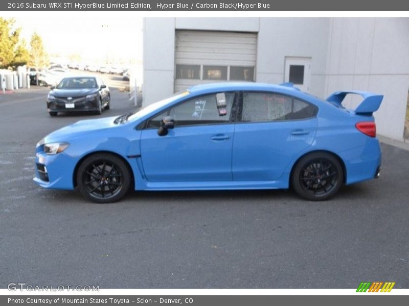Hyper Blue / Carbon Black/Hyper Blue 2016 Subaru WRX STI HyperBlue Limited Edition