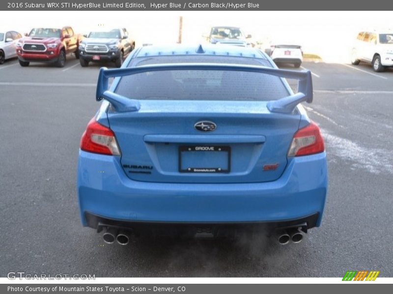 Hyper Blue / Carbon Black/Hyper Blue 2016 Subaru WRX STI HyperBlue Limited Edition