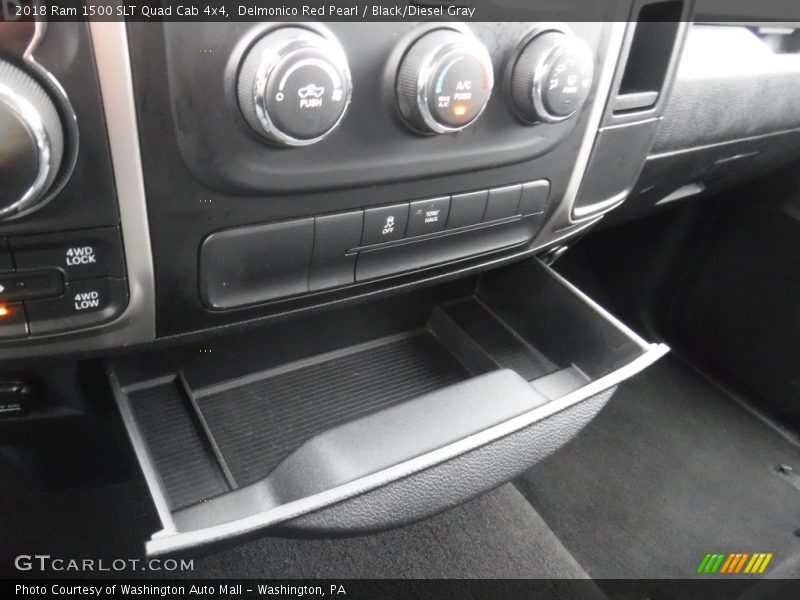 Delmonico Red Pearl / Black/Diesel Gray 2018 Ram 1500 SLT Quad Cab 4x4