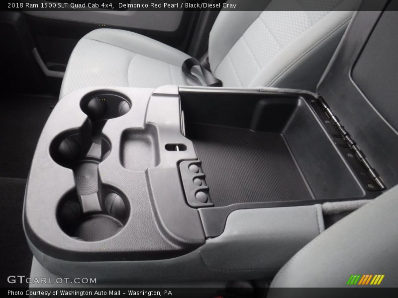 Delmonico Red Pearl / Black/Diesel Gray 2018 Ram 1500 SLT Quad Cab 4x4