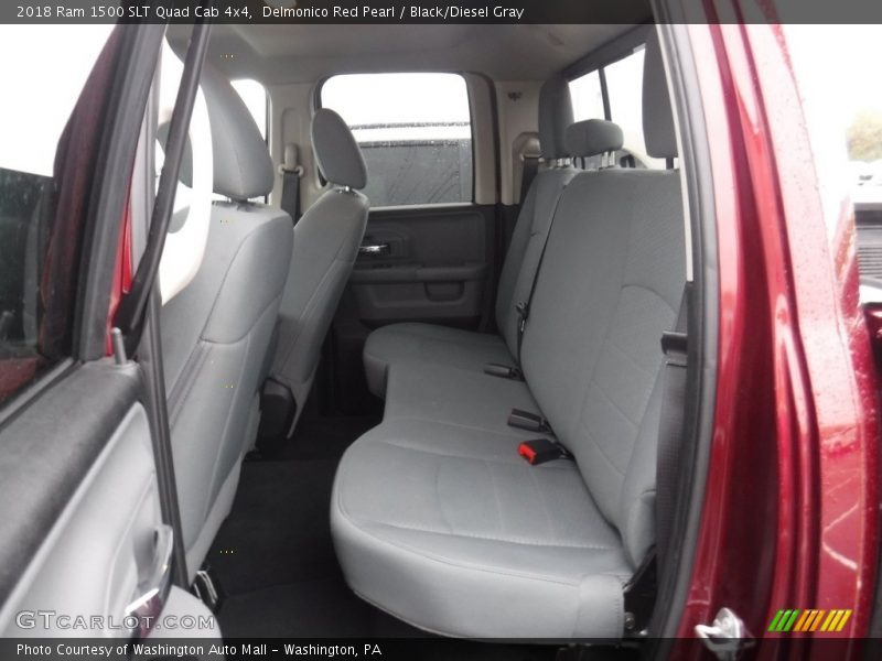 Delmonico Red Pearl / Black/Diesel Gray 2018 Ram 1500 SLT Quad Cab 4x4
