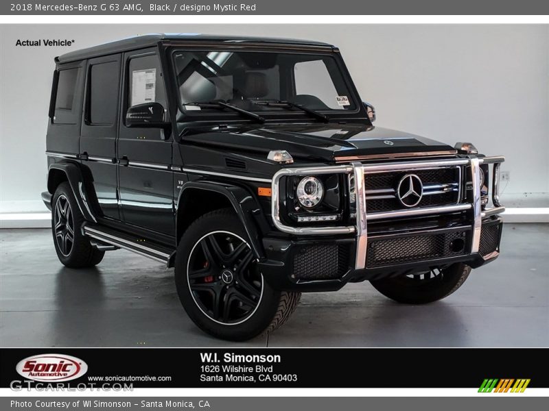Black / designo Mystic Red 2018 Mercedes-Benz G 63 AMG