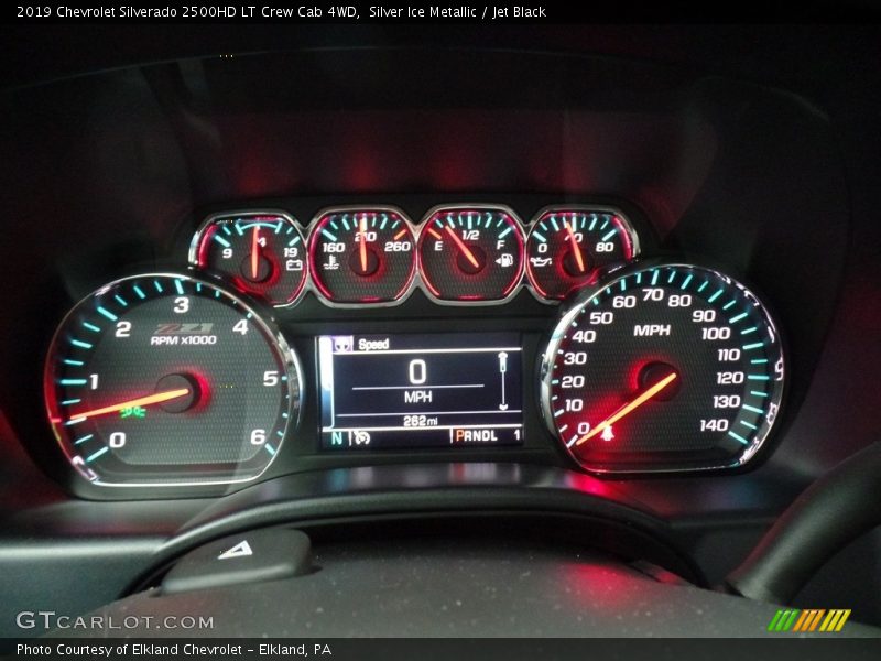 Silver Ice Metallic / Jet Black 2019 Chevrolet Silverado 2500HD LT Crew Cab 4WD