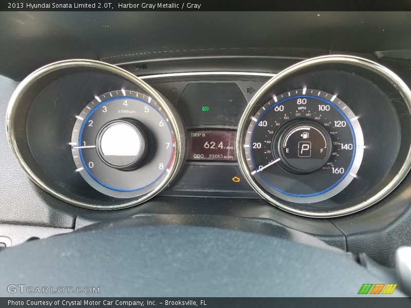 Harbor Gray Metallic / Gray 2013 Hyundai Sonata Limited 2.0T