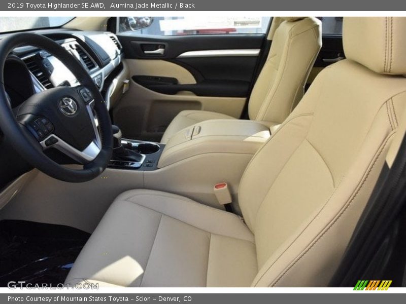 Alumina Jade Metallic / Black 2019 Toyota Highlander SE AWD