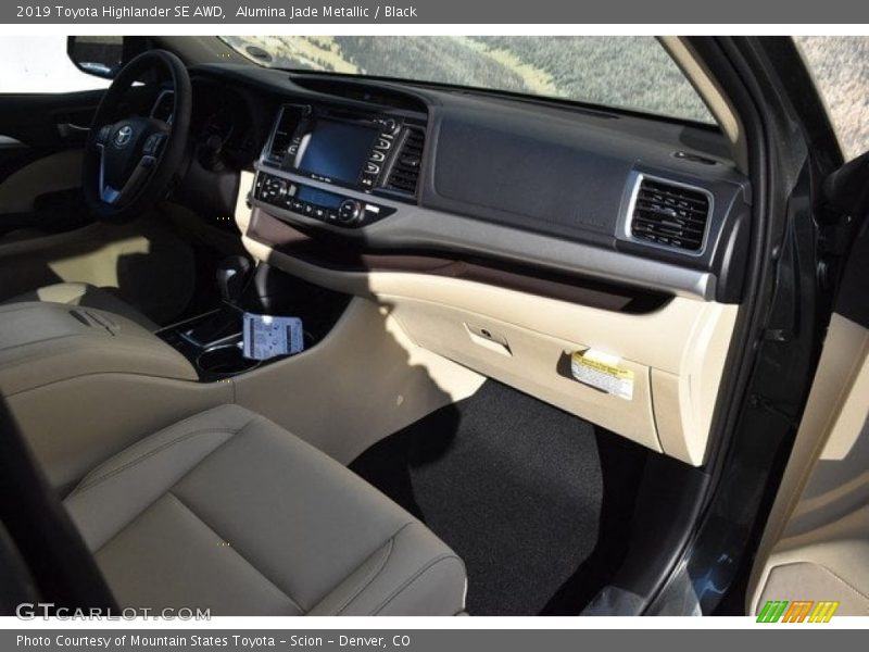 Alumina Jade Metallic / Black 2019 Toyota Highlander SE AWD
