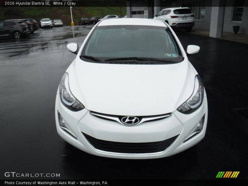 White / Gray 2016 Hyundai Elantra SE