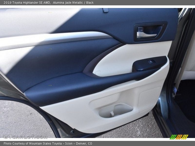 Alumina Jade Metallic / Black 2019 Toyota Highlander SE AWD
