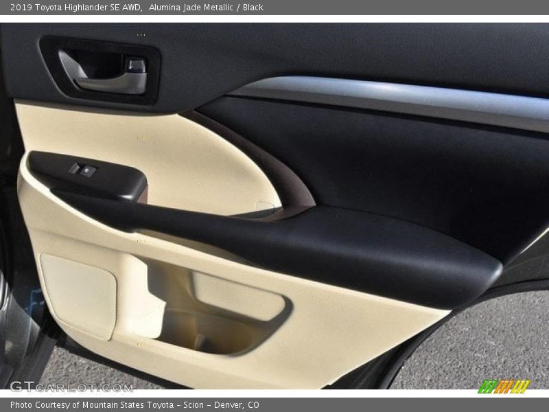 Alumina Jade Metallic / Black 2019 Toyota Highlander SE AWD
