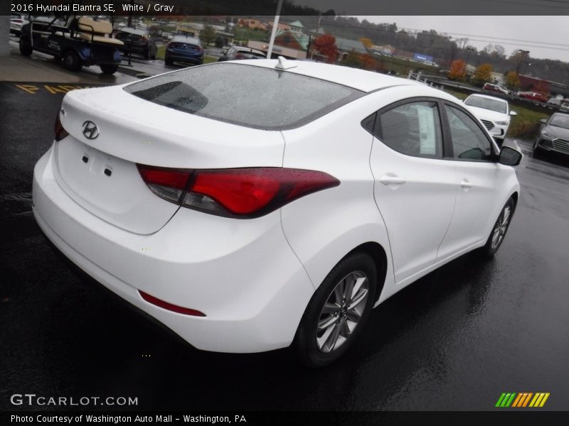 White / Gray 2016 Hyundai Elantra SE