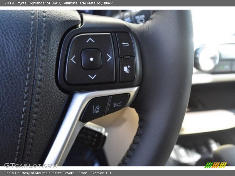 Alumina Jade Metallic / Black 2019 Toyota Highlander SE AWD