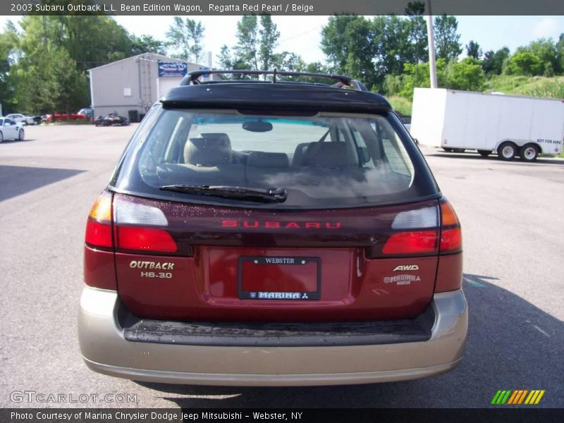 Regatta Red Pearl / Beige 2003 Subaru Outback L.L. Bean Edition Wagon