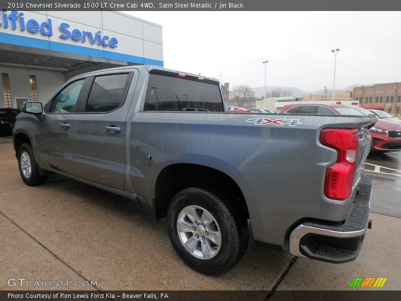 Satin Steel Metallic / Jet Black 2019 Chevrolet Silverado 1500 LT Crew Cab 4WD