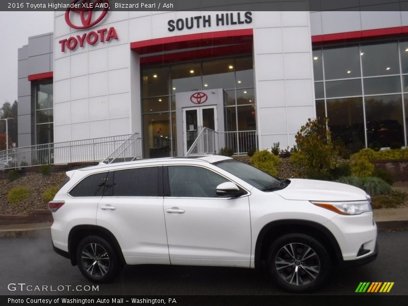 Blizzard Pearl / Ash 2016 Toyota Highlander XLE AWD