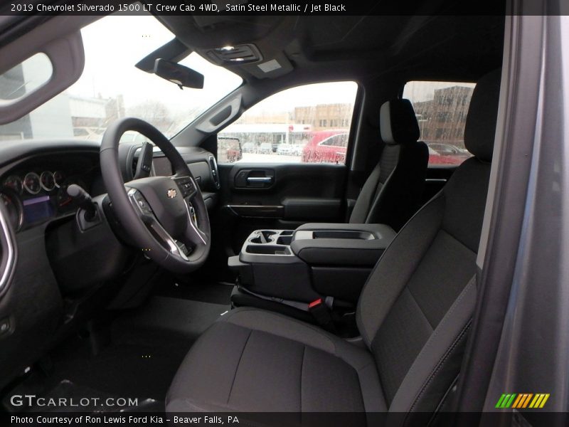 Satin Steel Metallic / Jet Black 2019 Chevrolet Silverado 1500 LT Crew Cab 4WD