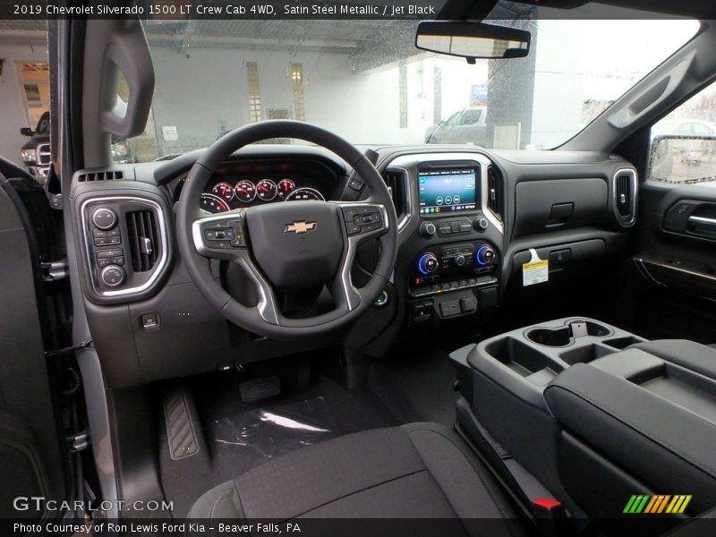 Satin Steel Metallic / Jet Black 2019 Chevrolet Silverado 1500 LT Crew Cab 4WD