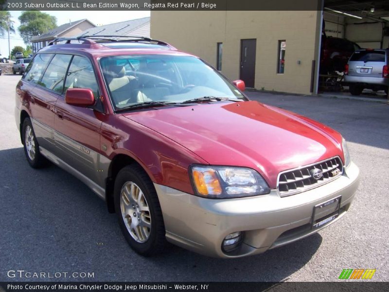 Regatta Red Pearl / Beige 2003 Subaru Outback L.L. Bean Edition Wagon