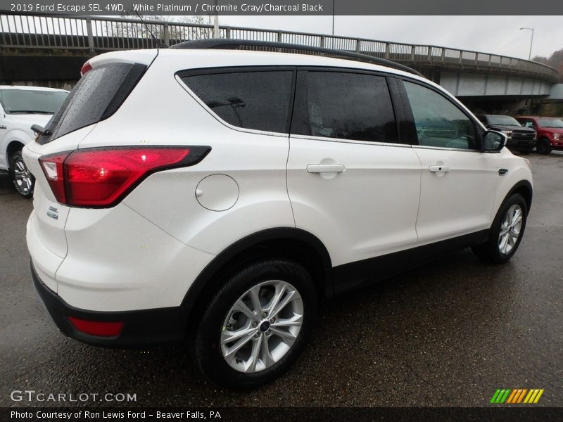 White Platinum / Chromite Gray/Charcoal Black 2019 Ford Escape SEL 4WD