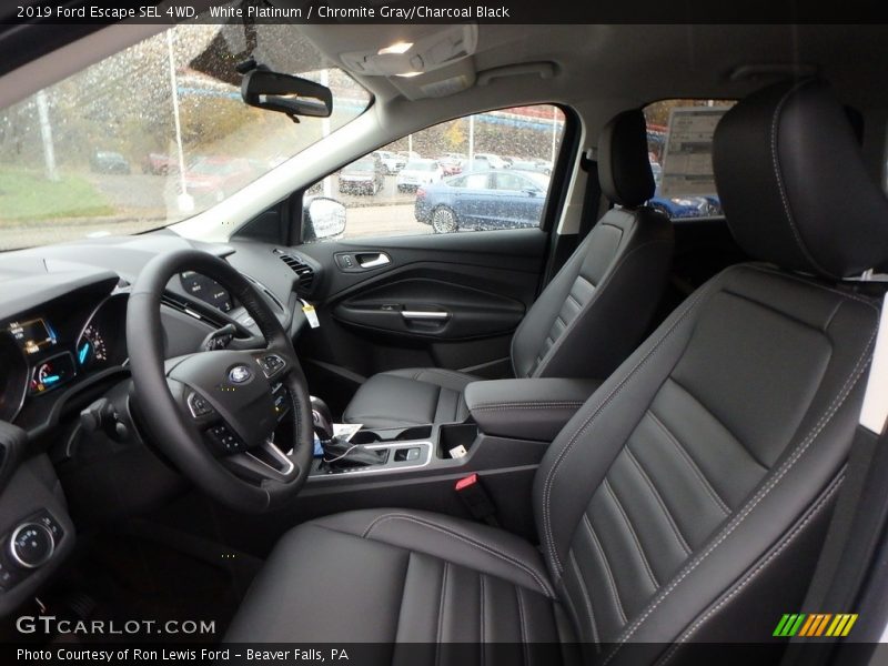 White Platinum / Chromite Gray/Charcoal Black 2019 Ford Escape SEL 4WD