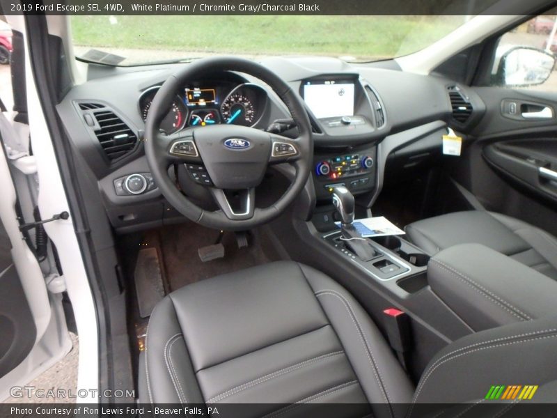 White Platinum / Chromite Gray/Charcoal Black 2019 Ford Escape SEL 4WD