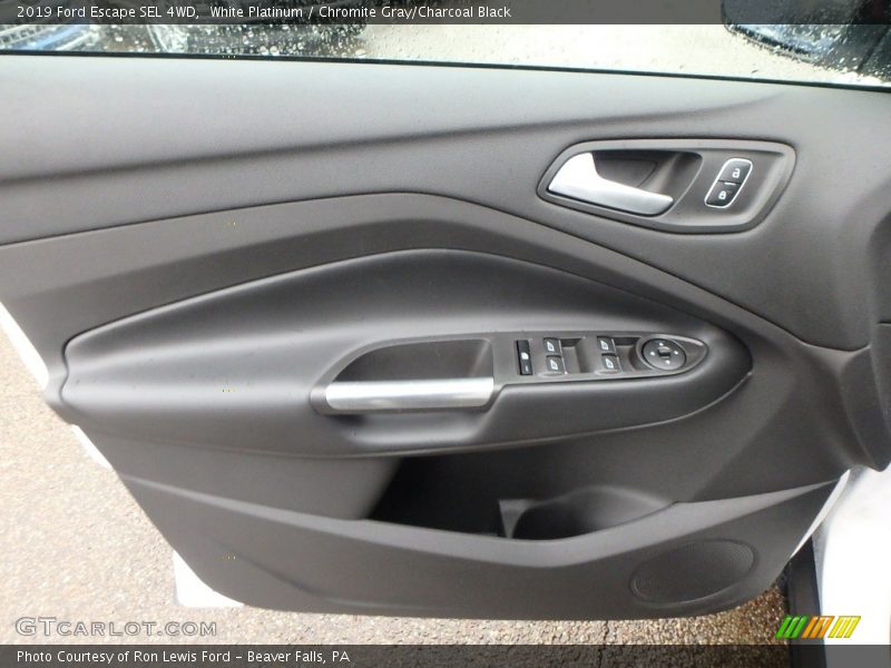 White Platinum / Chromite Gray/Charcoal Black 2019 Ford Escape SEL 4WD
