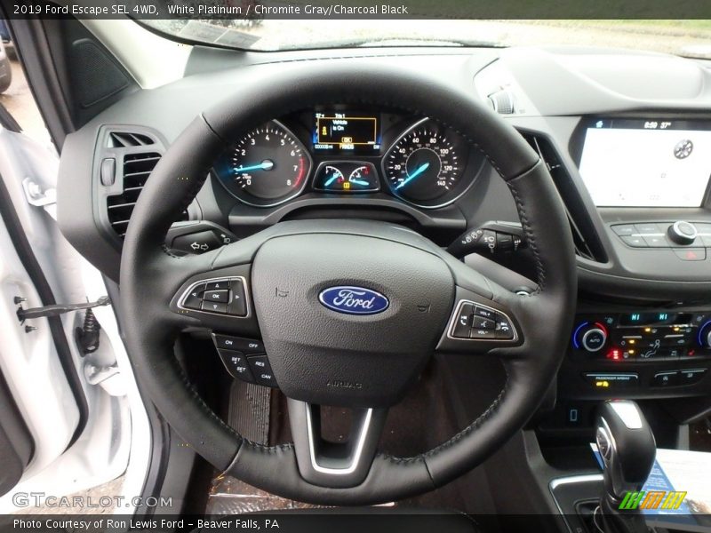 White Platinum / Chromite Gray/Charcoal Black 2019 Ford Escape SEL 4WD