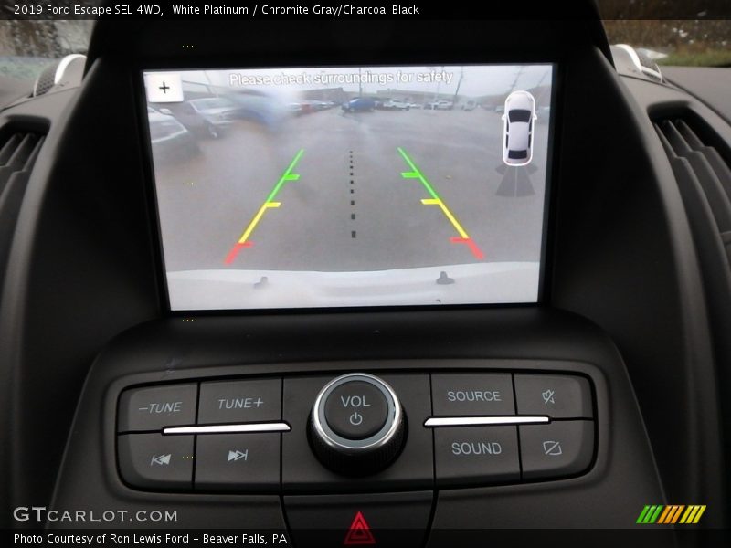 White Platinum / Chromite Gray/Charcoal Black 2019 Ford Escape SEL 4WD