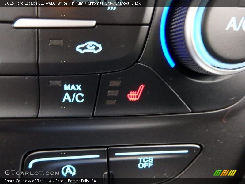 White Platinum / Chromite Gray/Charcoal Black 2019 Ford Escape SEL 4WD