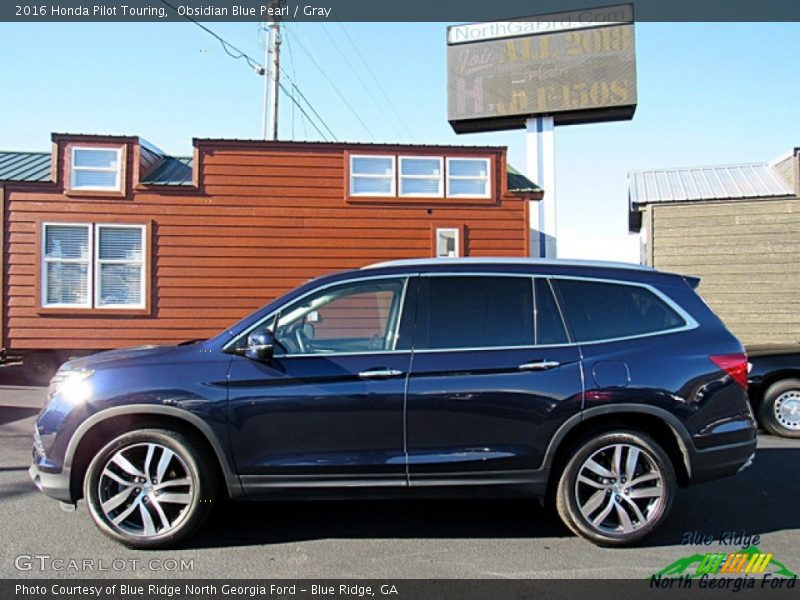 Obsidian Blue Pearl / Gray 2016 Honda Pilot Touring