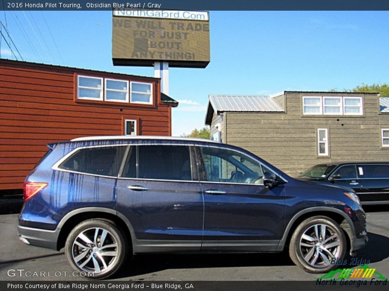 Obsidian Blue Pearl / Gray 2016 Honda Pilot Touring