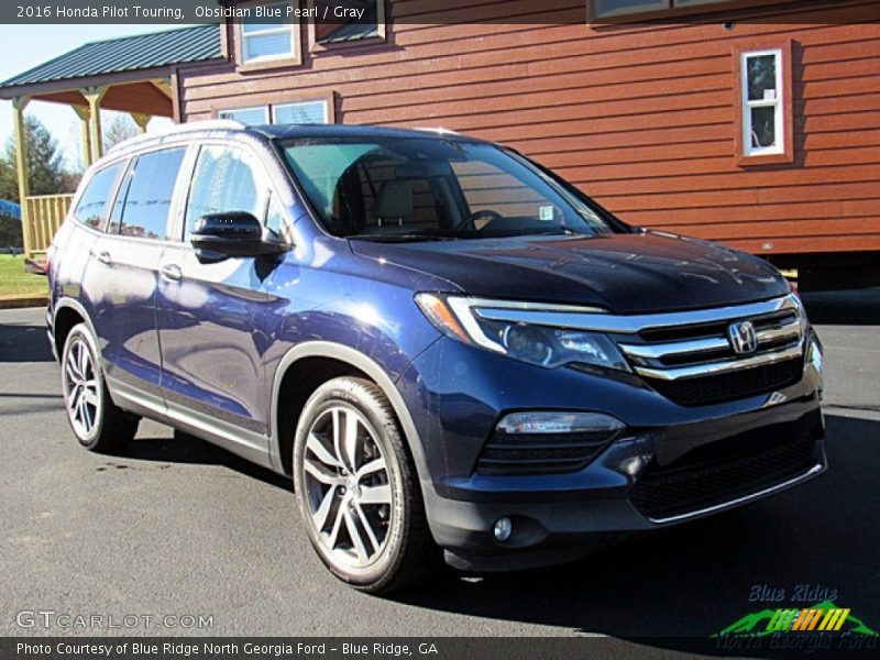 Obsidian Blue Pearl / Gray 2016 Honda Pilot Touring