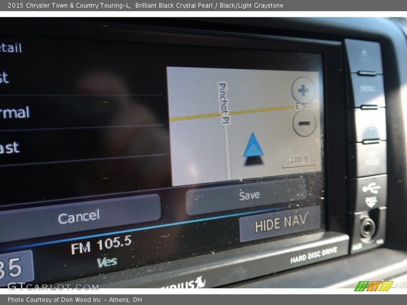 Brilliant Black Crystal Pearl / Black/Light Graystone 2015 Chrysler Town & Country Touring-L