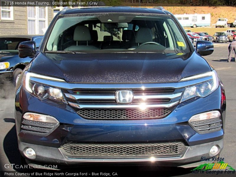 Obsidian Blue Pearl / Gray 2016 Honda Pilot Touring