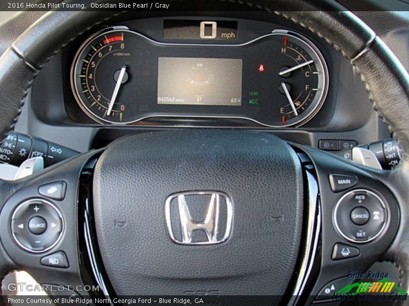 Obsidian Blue Pearl / Gray 2016 Honda Pilot Touring