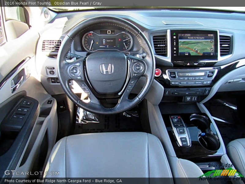 Obsidian Blue Pearl / Gray 2016 Honda Pilot Touring