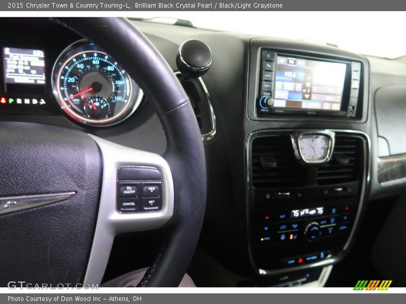Brilliant Black Crystal Pearl / Black/Light Graystone 2015 Chrysler Town & Country Touring-L