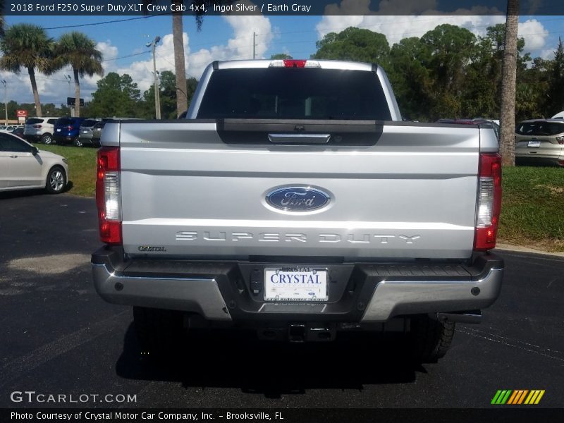Ingot Silver / Earth Gray 2018 Ford F250 Super Duty XLT Crew Cab 4x4