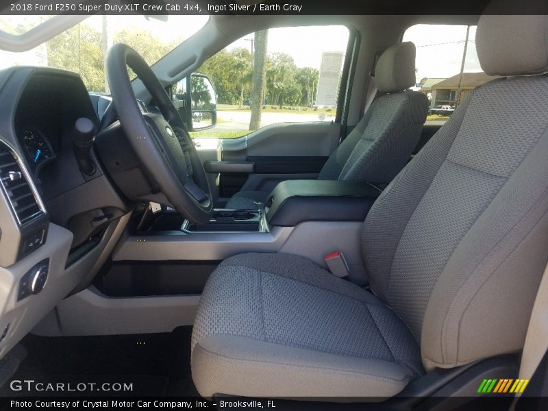 Ingot Silver / Earth Gray 2018 Ford F250 Super Duty XLT Crew Cab 4x4
