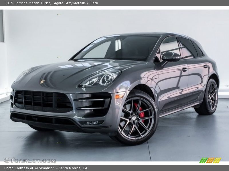 Agate Grey Metallic / Black 2015 Porsche Macan Turbo