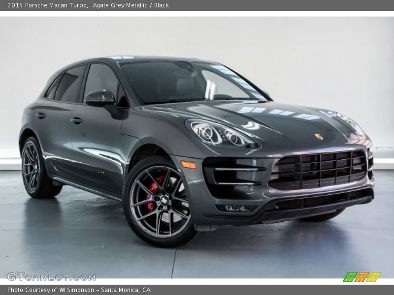 Agate Grey Metallic / Black 2015 Porsche Macan Turbo