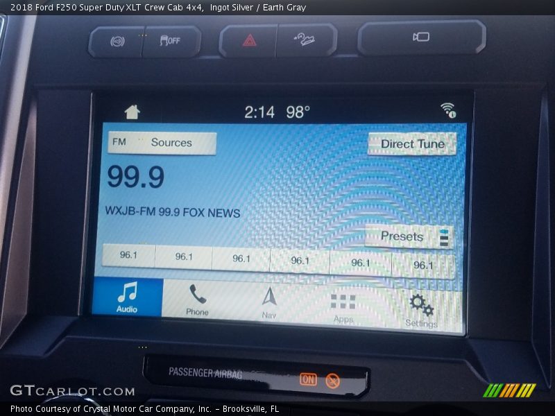 Ingot Silver / Earth Gray 2018 Ford F250 Super Duty XLT Crew Cab 4x4