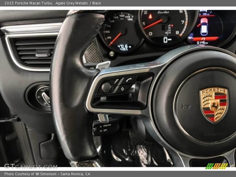 Agate Grey Metallic / Black 2015 Porsche Macan Turbo