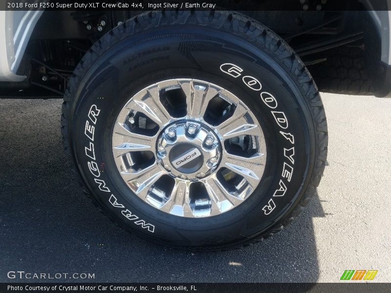 Ingot Silver / Earth Gray 2018 Ford F250 Super Duty XLT Crew Cab 4x4