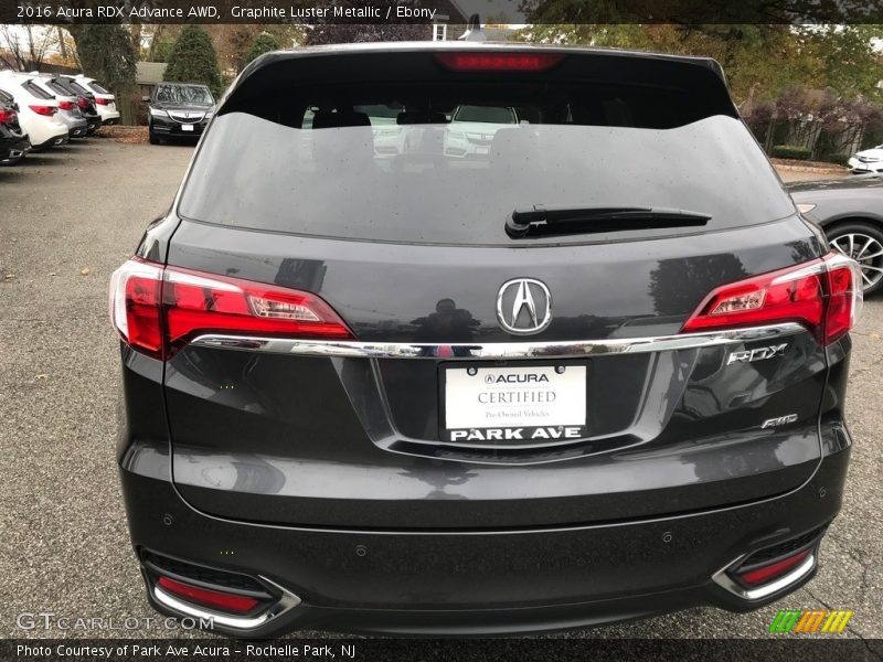 Graphite Luster Metallic / Ebony 2016 Acura RDX Advance AWD