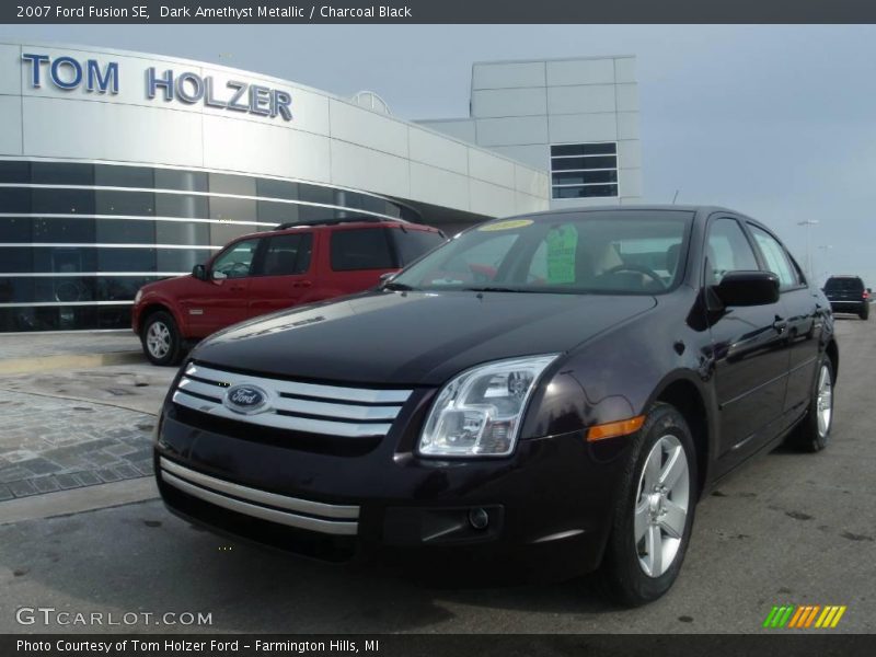 Dark Amethyst Metallic / Charcoal Black 2007 Ford Fusion SE