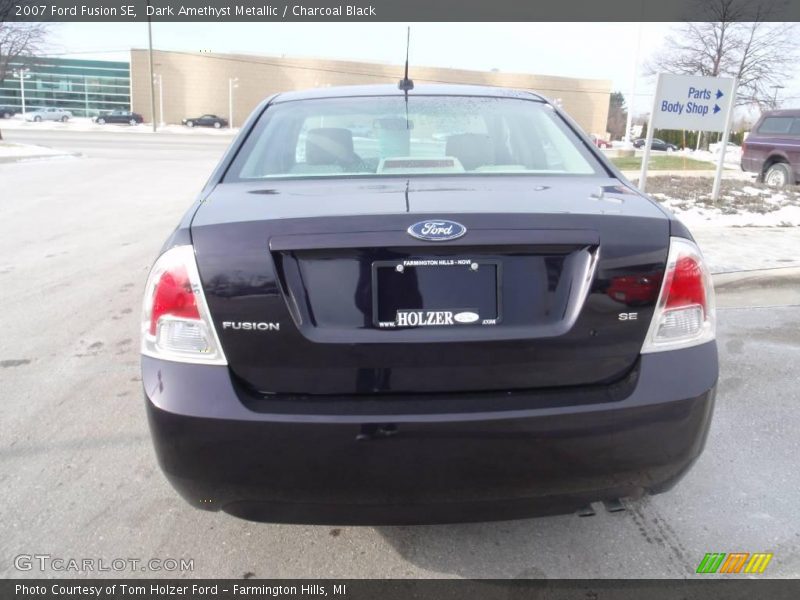 Dark Amethyst Metallic / Charcoal Black 2007 Ford Fusion SE