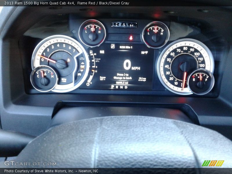 Flame Red / Black/Diesel Gray 2013 Ram 1500 Big Horn Quad Cab 4x4