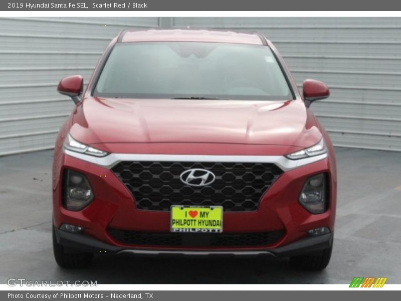 Scarlet Red / Black 2019 Hyundai Santa Fe SEL