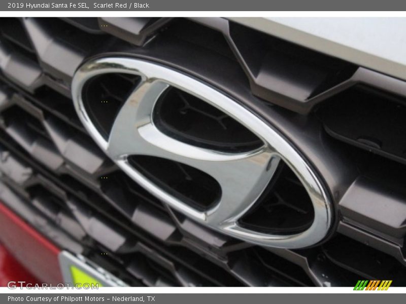 Scarlet Red / Black 2019 Hyundai Santa Fe SEL